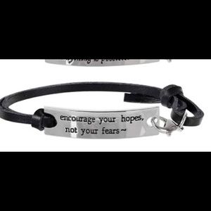 Inspirational Leather Bracelet